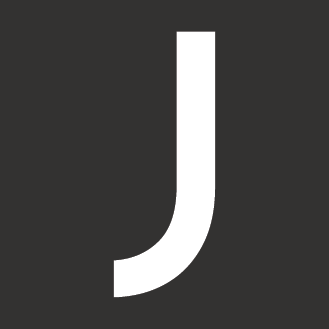 Ein weißes J auf schwarzem Grund, Das Logo der Firma Juvahem